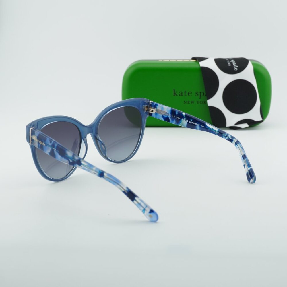Kate Spade AUBRIELLA/G/S 0PJP 9O Cat Eye Sunglasses - Blue/Grey - Picture 11 of 11
